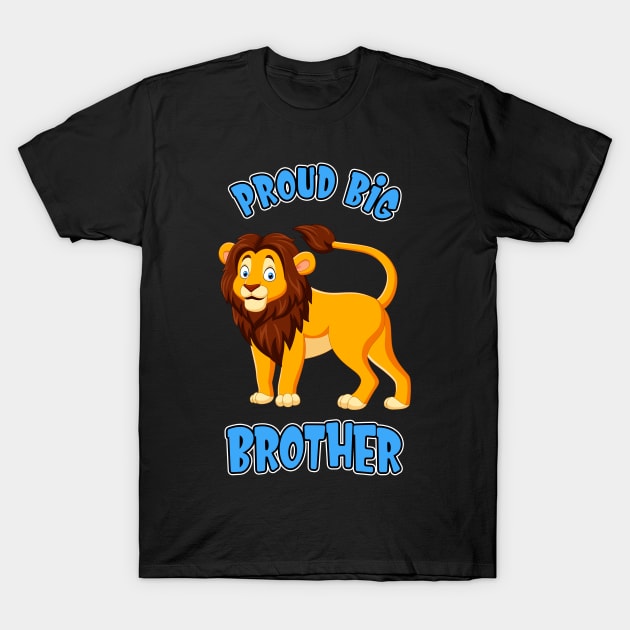 Proud Big Brother Lion Young Siblings T-Shirt by Foxxy Merch